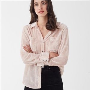 Splendid Crushed Velvet Shirt Size S